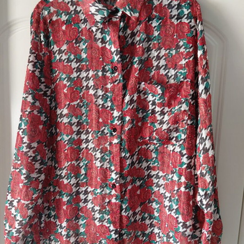 Vassia Kostara shirt like new, size Small, floral pattern