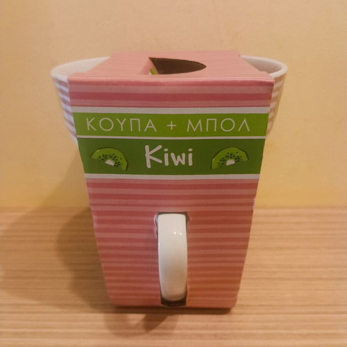Porcelain set Kiwi cup and bowl new