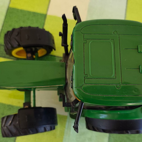 Tractor and tipping trailer toy by ELC, like new, green and yellow