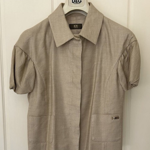 Iceberg women's vintage jacket size 44IT/M new, beige and gold