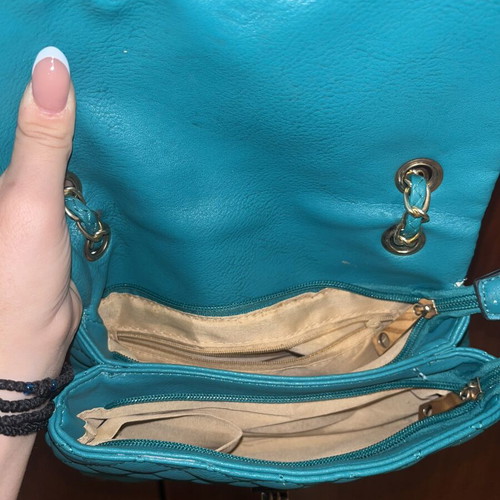 Zara crossbody bag used, blue turquoise summer style