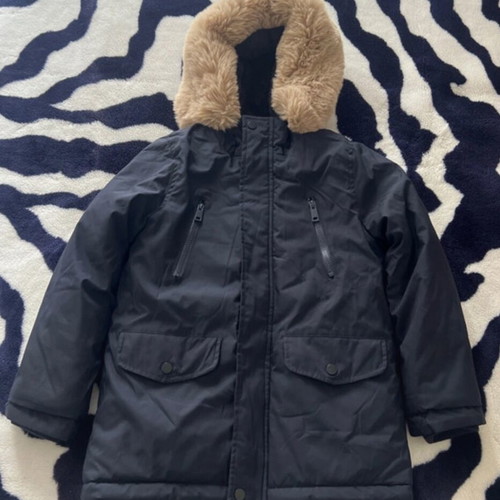 Dark blue parka like new, size 140 cm for 10 years old