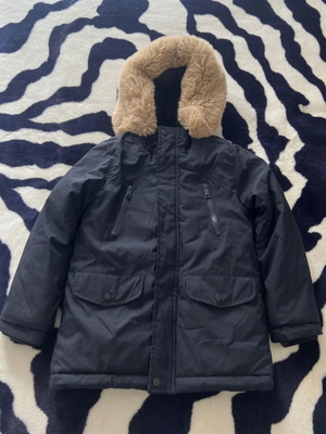Dark blue parka like new, size 140 cm for 10 years old