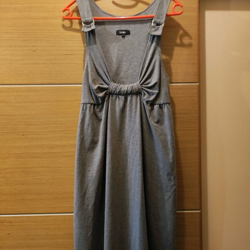 Lussile gray midi dress like new, comfortable with straps