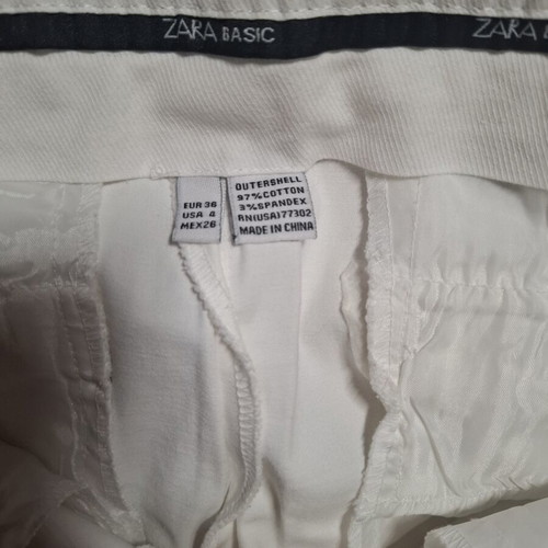 Zara women's 3/4 pants in excellent condition, white, size S