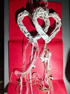 Decorative wall hearts new, set of 2 pieces