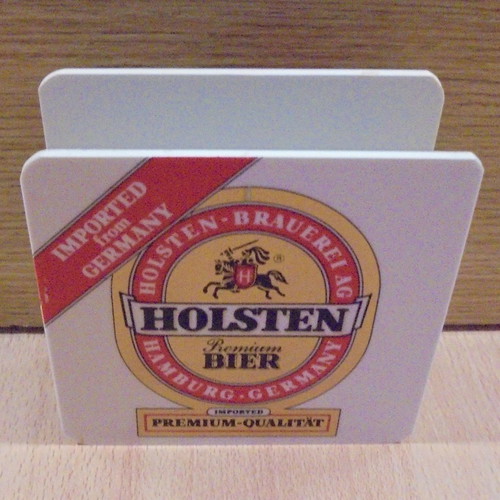 Holsten beer promotional plastic coaster holder used