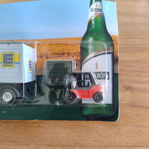Man truck with double trailer and forklift by Brinkhoff new