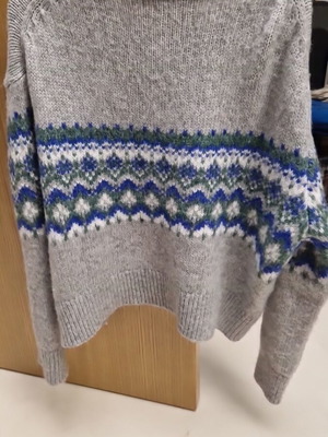 Oysho knitted sweater like new, gray, size L