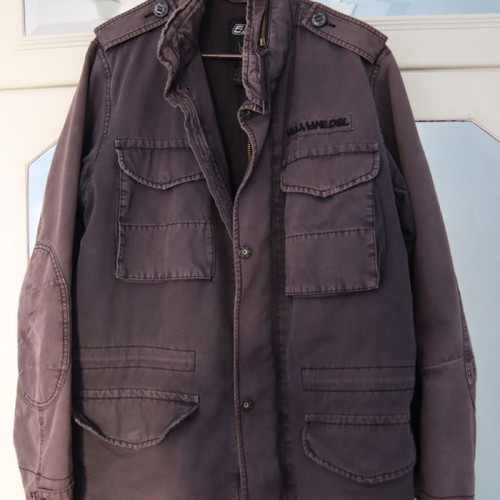 Diesel 90s jacket used, brown, size XL, warm with details