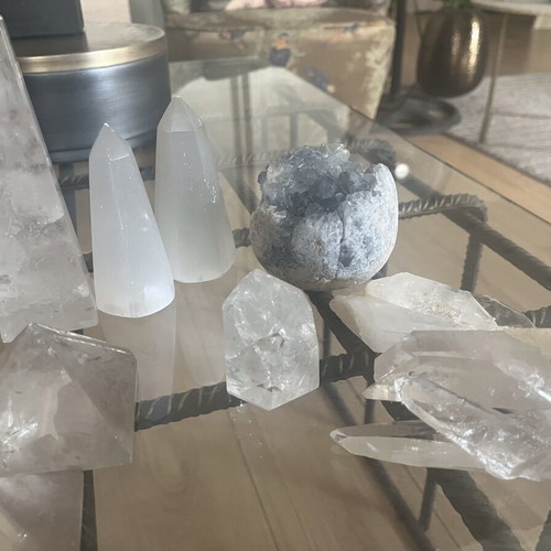 Natural Crystal Collection like new with diverse minerals and shapes