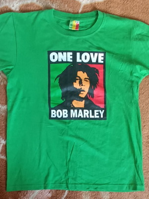 Bob Marley T-shirt size M like new, green