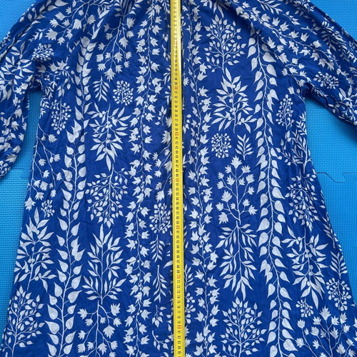 H&M Blue and White Floral Kaftan Dress Size XL like new