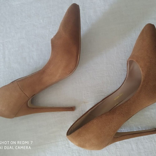 Pink Woman Pumps Size 38 like new, brown, 11 cm heel