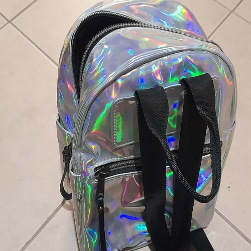 Children's silver iridescent backpack like new