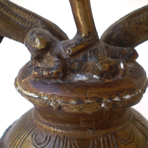 Αντίκα μπρούτζινο άγαλμα Shiva Nataraja μεταχειρισμένο, ινδική θεότητα χορεύτρια