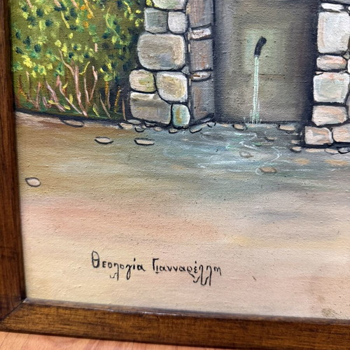 Θεολογία Γιανναρέλλη ελαιογραφία, καθημερινή σκηνή