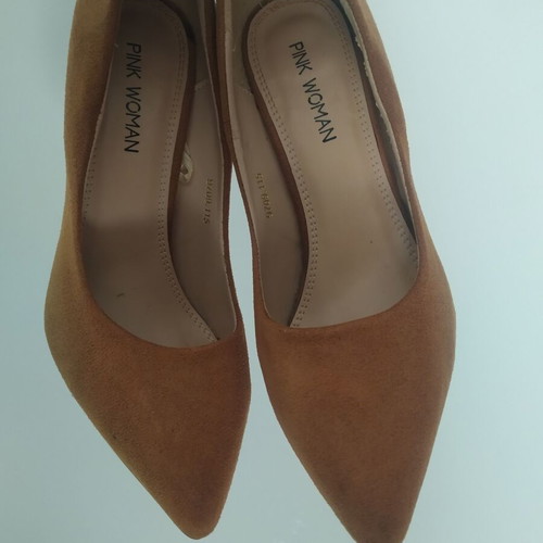 Pink Woman Pumps Size 38 like new, brown, 11 cm heel