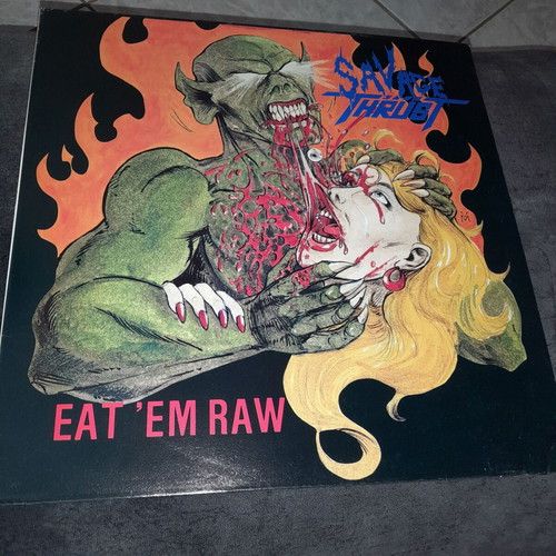 Savage Thrust Eat 'Em Raw LP like new, metal
