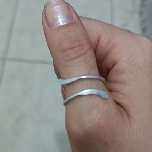 Adjustable silver ring handmade from scratch, new