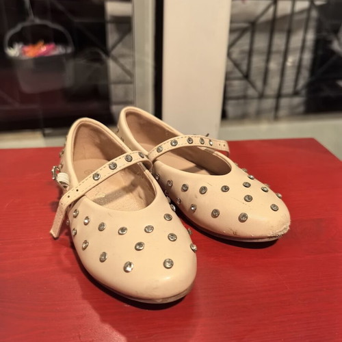 Ballerinas beige nude with studs size 31, lightly used