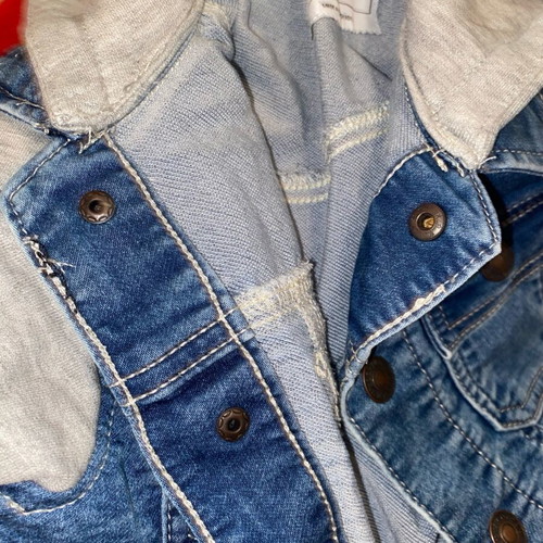 Primark kids denim jacket like new, grey and blue, 104 cm