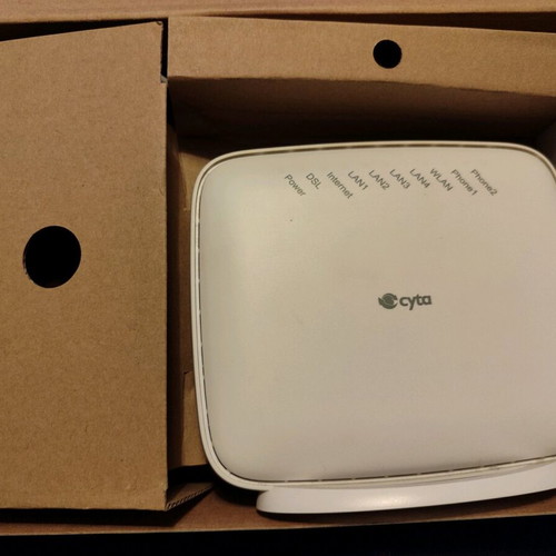 Cyta router used with cables and manual