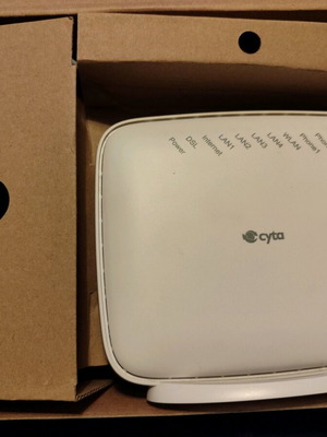 Cyta router used with cables and manual