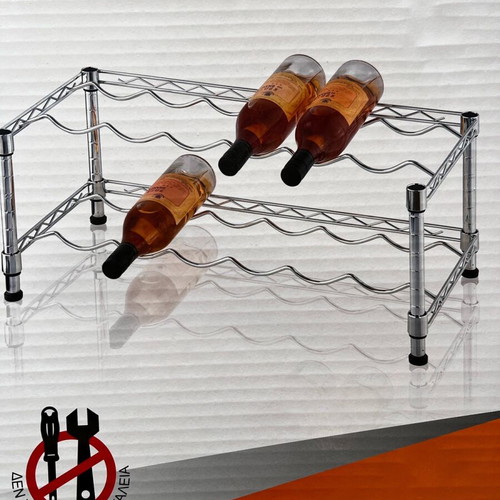 Metallic wine rack bottle holder new in box