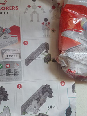 Assembly toy used, bag opened