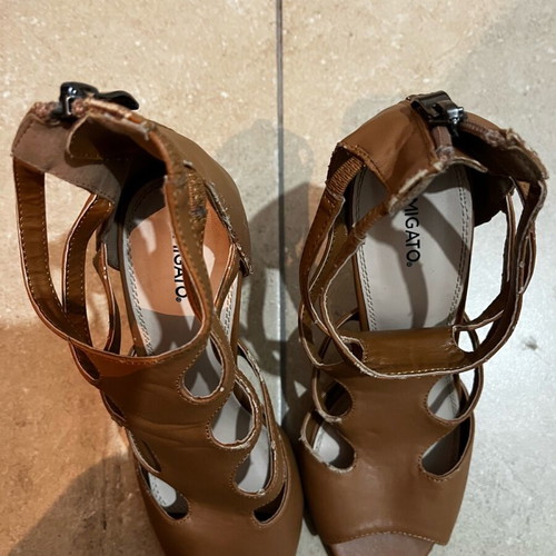 Migato women's sandals used, brown, size 39
