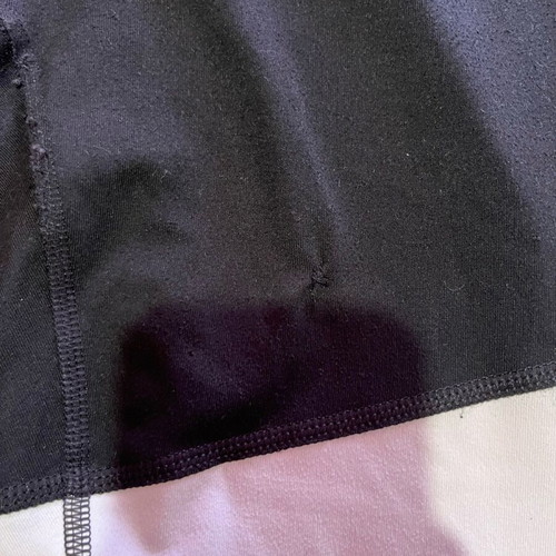 Puma leggings used, sewn in 2 places, size M, black and white