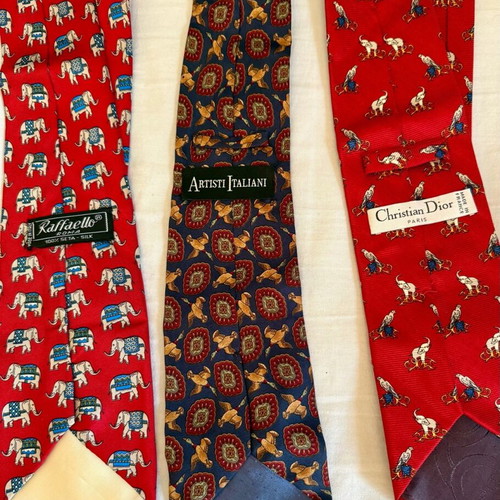 Ties various used, pack of 10, vintage decade styles