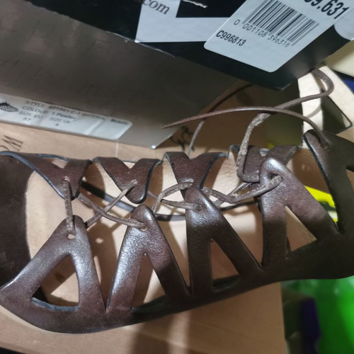 Liu Jo brown gladiator sandals, metallic finish, size 38