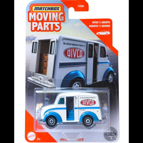 Matchbox Divco Milk Truck 1:64 Moving Parts Series new