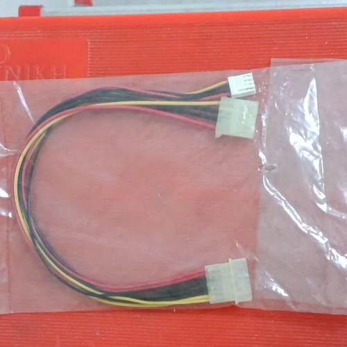 Molex 4pin power cable male to 5.25''+3.5'' 4pin female, new
