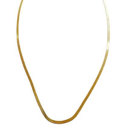 Necklace with stainless steel snake chain new, gold color