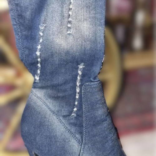 Denim 3/4 boots size 40 like new