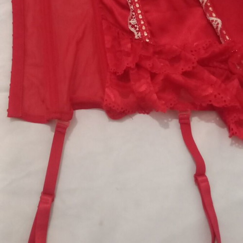 Red bustier like new, size S, missing strap