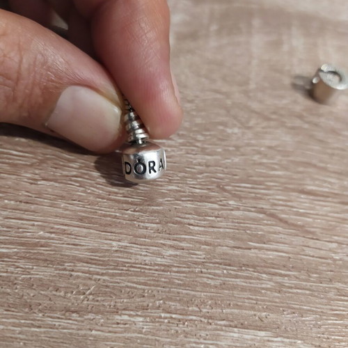 Pandora 925 Silver Chain Set with 3 Charms used