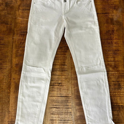 Esprit EDC White Slim Fit Low-Rise Jeans, Waist 29
