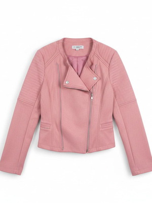 My Jewellery Pink Suede-Look Biker Jacket Size S