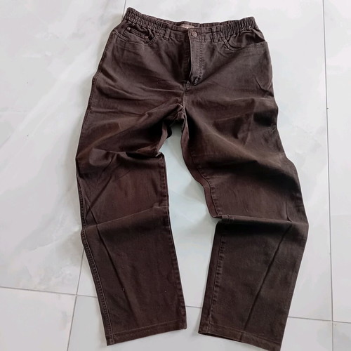 Ascari straight-leg pants like new, brown, size L