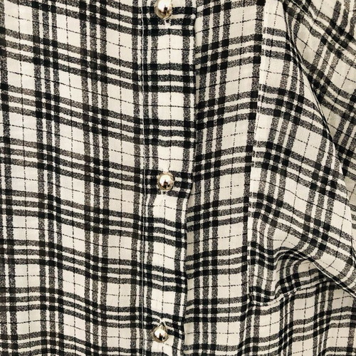 Long transparent shirt XL like new, black and white