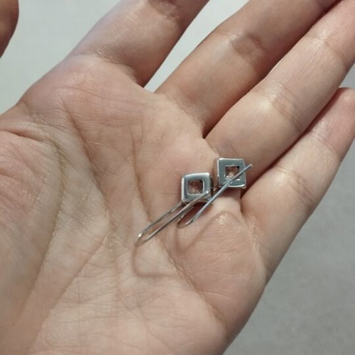 Optimum 925 Silver Earrings with Transparent Crystal Stone