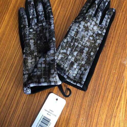 Women's gloves new 2-tone black and gray