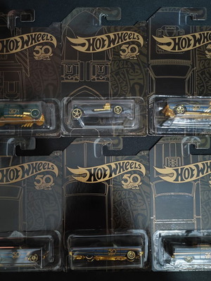 Hot Wheels 50th Anniversary Black and Gold Series 2018 new complete set
