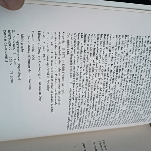 The Anatomy of Human Destructiveness by Erich Fromm used
