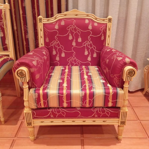 Set of 6 handmade neoclassical seats like new