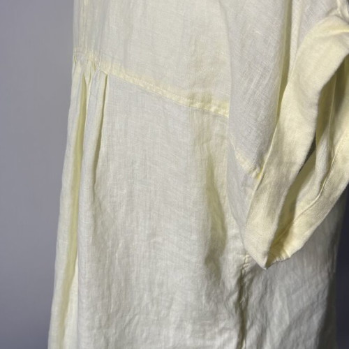 Linen blouse yellow size M like new